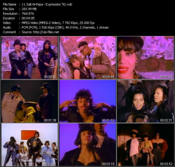 Salt-N-Pepa video ”Expression '92” from dvd ”The Video Pool UK April 1992”