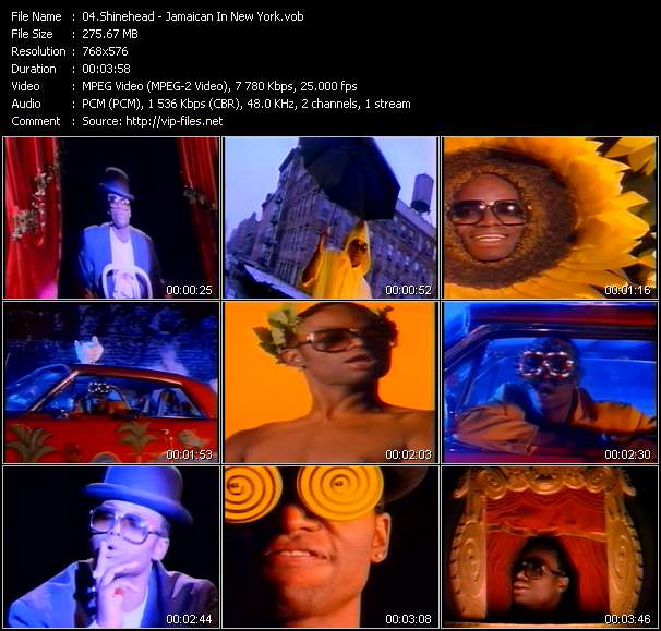 Shinehead video ”Jamaican In New York” from dvd ”The Video Pool UK April 1993”