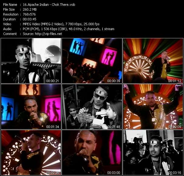 Apache Indian video ”Chok There” from dvd ”The Video Pool UK April 1993”