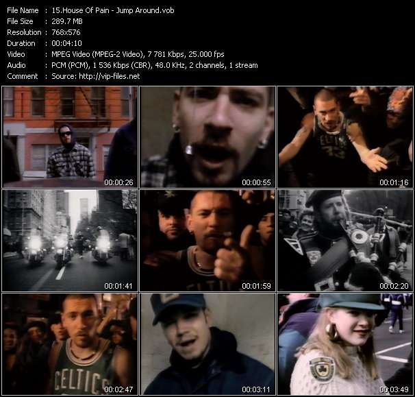 House Of Pain video ”Jump Around” from dvd ”The Video Pool UK May 1993”