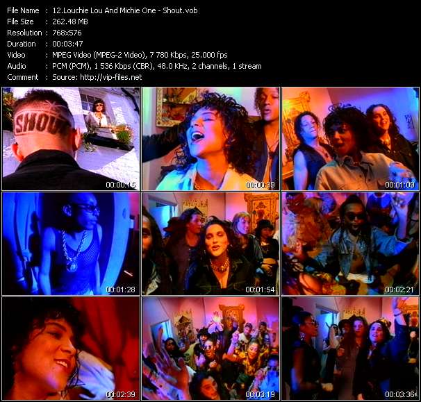 Louchie Lou And Michie One video ”Shout” from dvd ”The Video Pool UK June 1993”