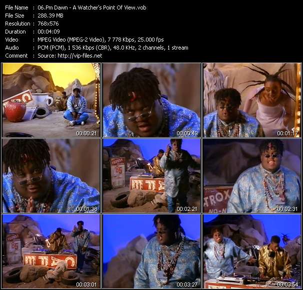 Pm Dawn video ”A Watcher's Point Of View” from dvd ”The Video Pool UK July 1991”