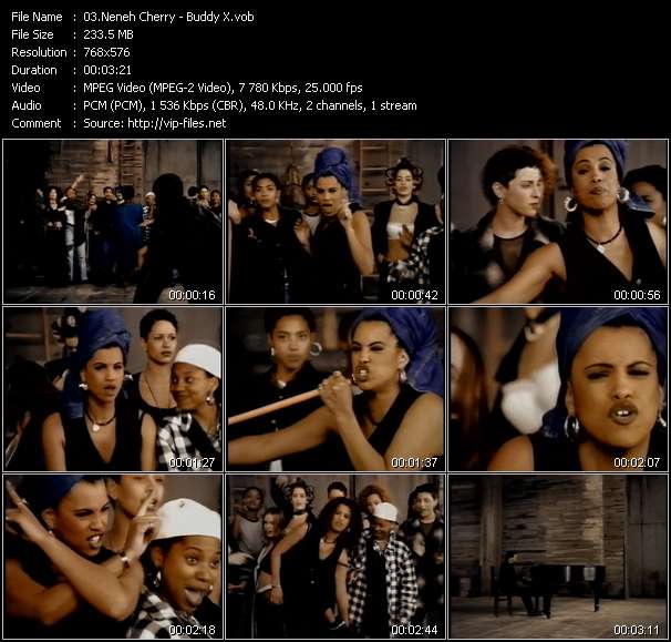 Neneh Cherry video ”Buddy X” from dvd ”The Video Pool UK July 1993”