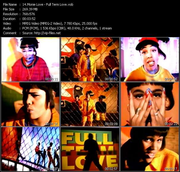 Monie Love video ”Full Term Love” from dvd ”The Video Pool UK August 1992”