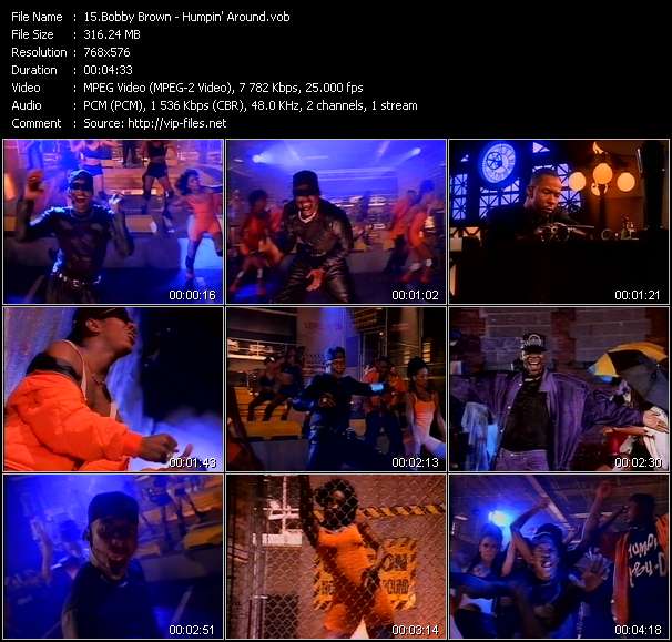 Bobby Brown video ”Humpin' Around” from dvd ”The Video Pool UK September 1992”