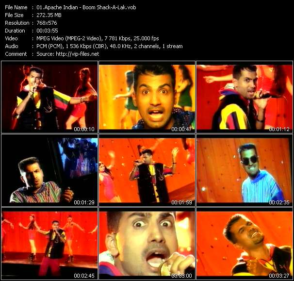 Apache Indian video ”Boom Shack-A-Lak” from dvd ”The Video Pool UK September 1993”