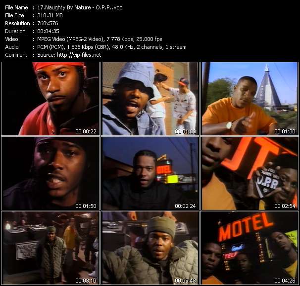 Naughty By Nature video ”O.P.P.” from dvd ”The Video Pool UK November 1991”