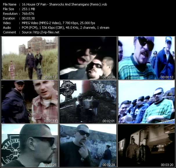 House Of Pain video ”Shamrocks And Shenanigans (Remix)” from dvd ”The Video Pool UK November 1993”