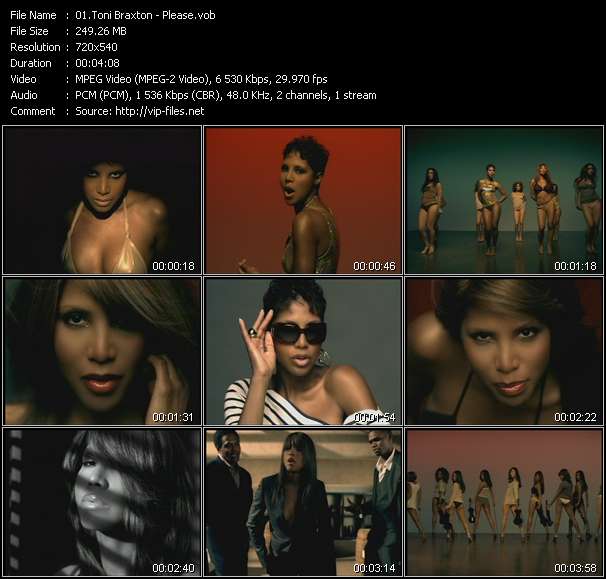 Toni Braxton video ”Please” from dvd ”Club Video July 2005”