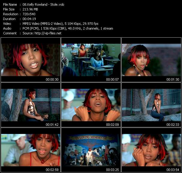 Kelly Rowland video ”Stole” from dvd ”Hot Video December 2002”