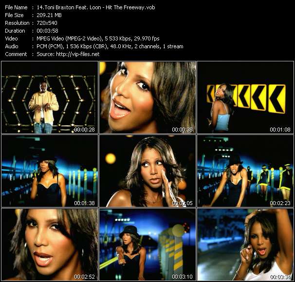 Toni Braxton Feat. Loon video ”Hit The Freeway” from dvd ”Hot Video December 2002”