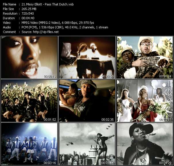 Missy Elliott video ”Pass That Dutch” from dvd ”Hot Video December 2003”