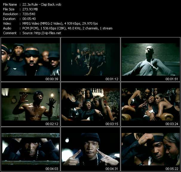 Ja Rule video ”Clap Back” from dvd ”Hot Video December 2003”