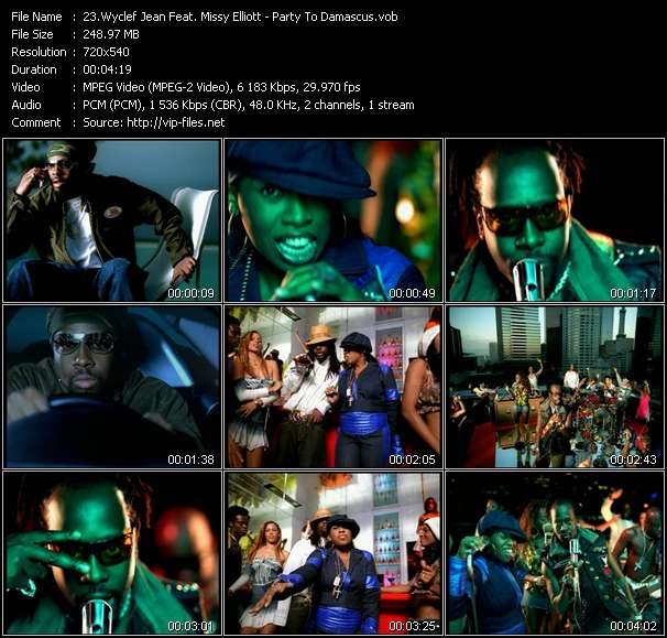 Wyclef Jean Feat. Missy Elliott video ”Party To Damascus” from dvd ”Hot Video December 2003”