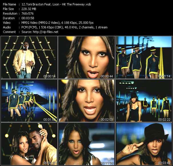 Toni Braxton Feat. Loon video ”Hit The Freeway” from dvd ”UK Chart Video February 2003”