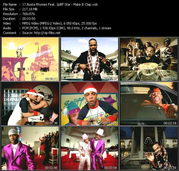 Busta Rhymes Feat. Spliff Star video ”Make It Clap” from dvd ”UK Chart Video February 2003”