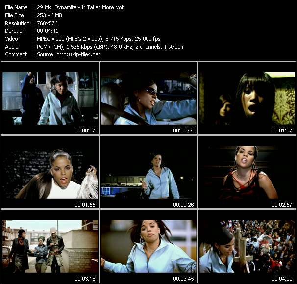 Ms. Dynamite video ”It Takes More” from dvd ”UK Chart Video June 2002”