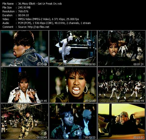 Missy Elliott video ”Get Ur Freak On” from dvd ”UK Chart Video June 2002”