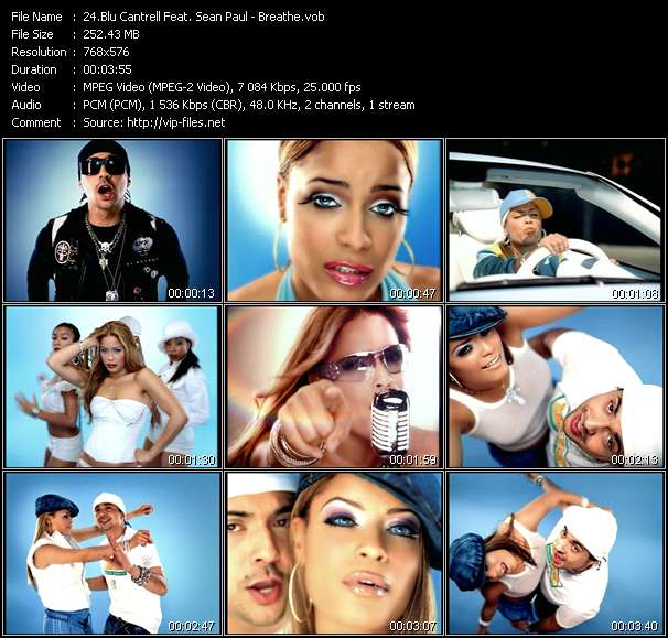 Blu Cantrell Feat. Sean Paul video ”Breathe” from dvd ”UK Chart Video August 2003”