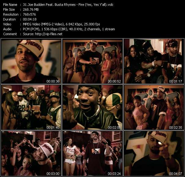 Joe Budden Feat. Busta Rhymes video ”Fire (Yes, Yes Y'all)” from dvd ”UK Chart Video November 2003”