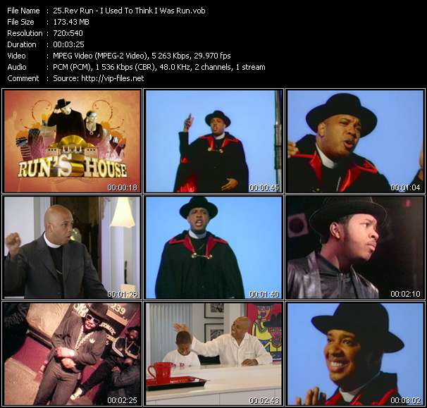 Rev Run video ”I Used To Think I Was Run” from dvd ”Urban Video January 2006”