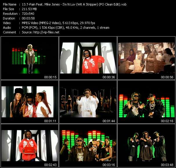 T-Pain Feat. Mike Jones video ”I'm N Luv (Wit A Stripper) (PO Clean Edit)” from dvd ”Urban Video March 2006”