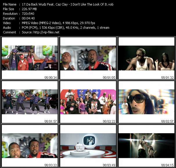 Da Back Wudz Feat. Caz Clay video ”I Don't Like The Look Of It” from dvd ”Urban Video April 2006”