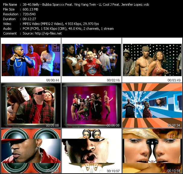 Nelly Feat. Paul Wall, Ali And Gipp - Bubba Sparxxx Feat. Ying Yang Twins And Mr. ColliPark - LL Cool J Feat. Jennifer Lopez video ”Grillz - Ms. New Booty - Control Myself” from dvd ”Urban Video April 2006”