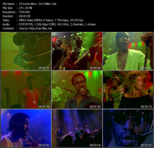 Kurtis Blow video ”I'm Chillin'” from dvd ”Rock America Dance November 1986”