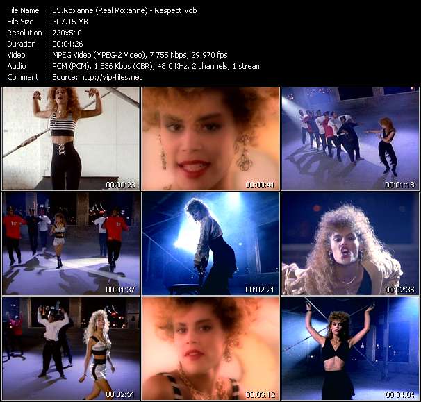 Roxanne (Real Roxanne) video ”Respect” from dvd ”Rock America Urban November 1988”