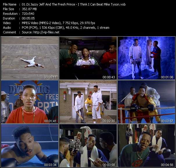 Dj Jazzy Jeff And The Fresh Prince video ”I Think I Can Beat Mike Tyson” from dvd ”Rock America Urban November 1989”