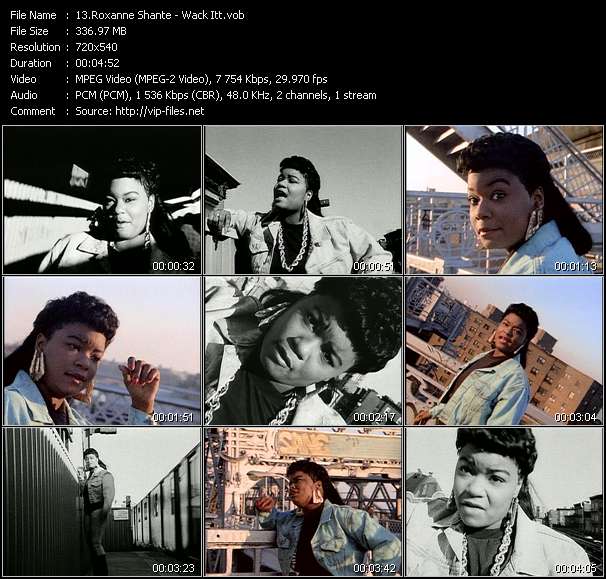 Roxanne Shante video ”Wack Itt” from dvd ”Rock America Urban December 1988”