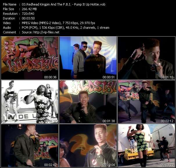 Redhead Kingpin And The F.B.I. video ”Pump It Up Hottie” from dvd ”Rock America Urban December 1989”