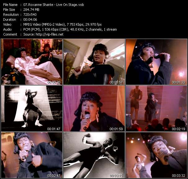 Roxanne Shante video ”Live On Stage” from dvd ”Rock America Urban December 1989”