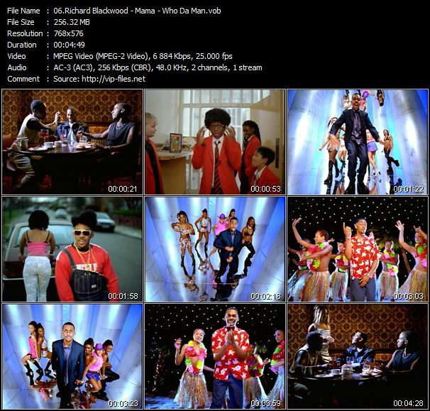 Richard Blackwood video ”Mama - Who Da Man?” from dvd ”The White Disc Music Promo Vol.7”