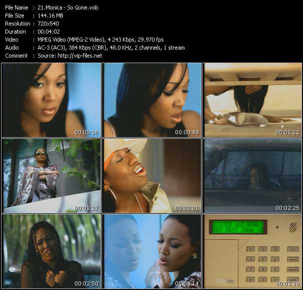 Monica video ”So Gone” from dvd ”ETV Network Vital Hitz 2069 June 2003”