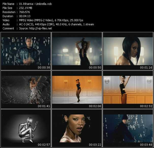 Rihanna video ”Umbrella” from dvd ”Hitzone 41”