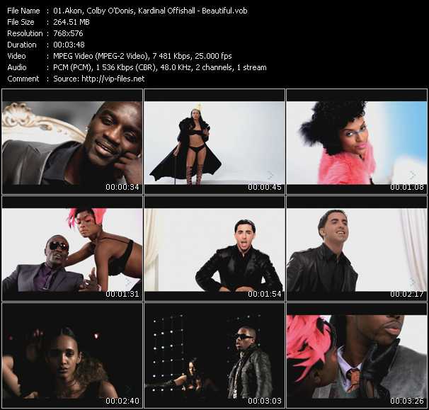 Akon Feat. Colby O'Donis And Kardinal Offishall video ”Beautiful” from dvd ”MixMash Urban March 2009”