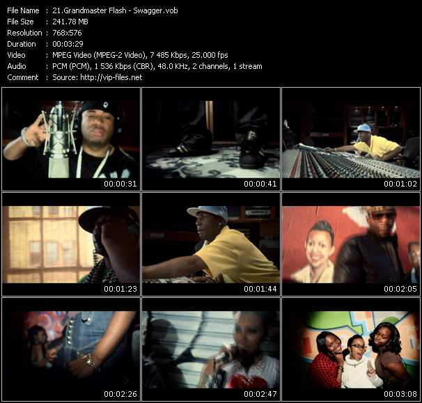 Grandmaster Flash video ”Swagger” from dvd ”MixMash Urban March 2009”