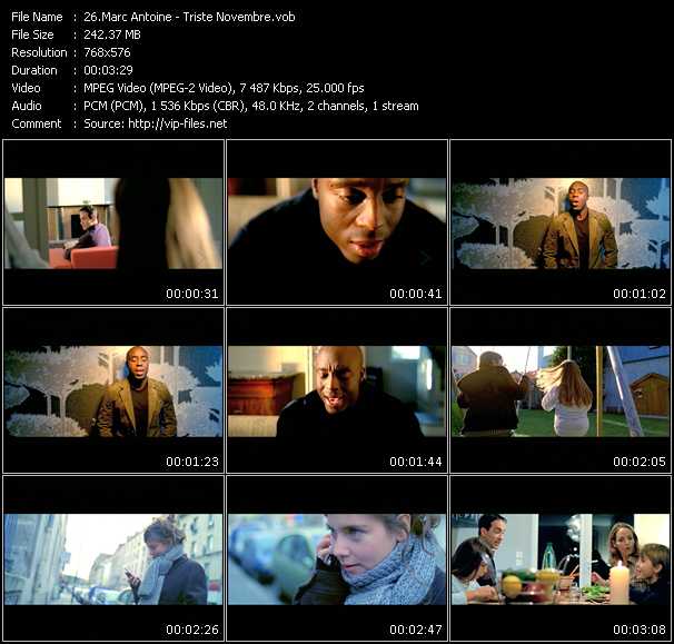 Marc Antoine video ”Triste Novembre” from dvd ”MixMash Urban March 2009”