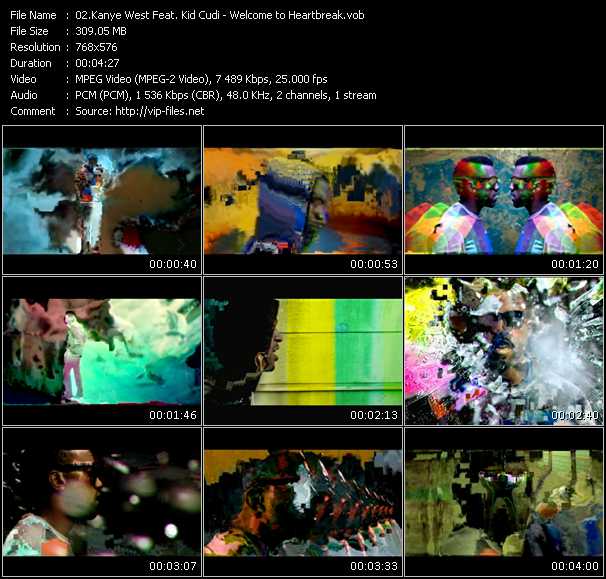Kanye West Feat. Kid Cudi video ”Welcome To Heartbreak” from dvd ”MixMash Urban May 2009”