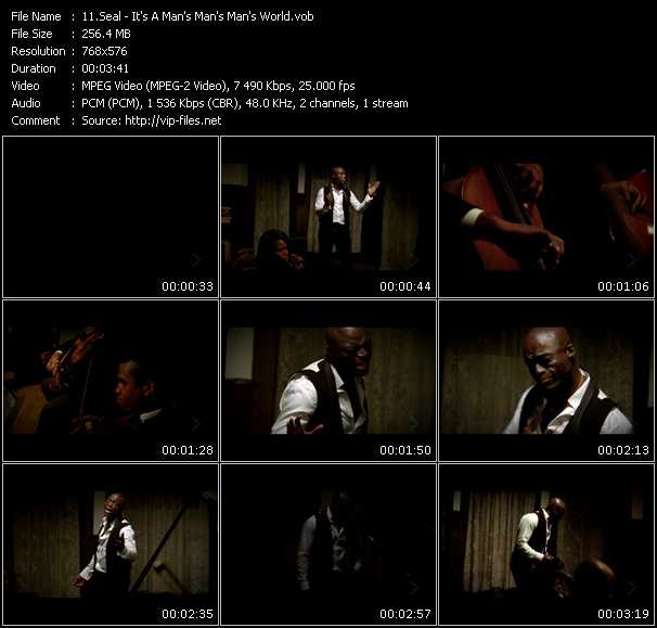 Seal video ”It's A Man's Man's Man's World” from dvd ”MixMash Urban May 2009”