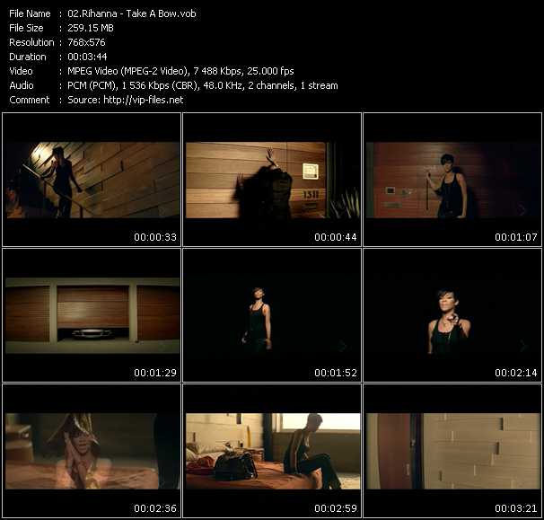 Rihanna video ”Take A Bow” from dvd ”MixMash Urban June 2008”