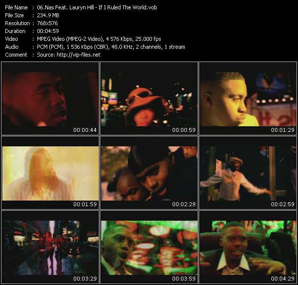 Nas Feat. Lauryn Hill video ”If I Ruled The World” from dvd ”Nas Video Anthology Vol.1”