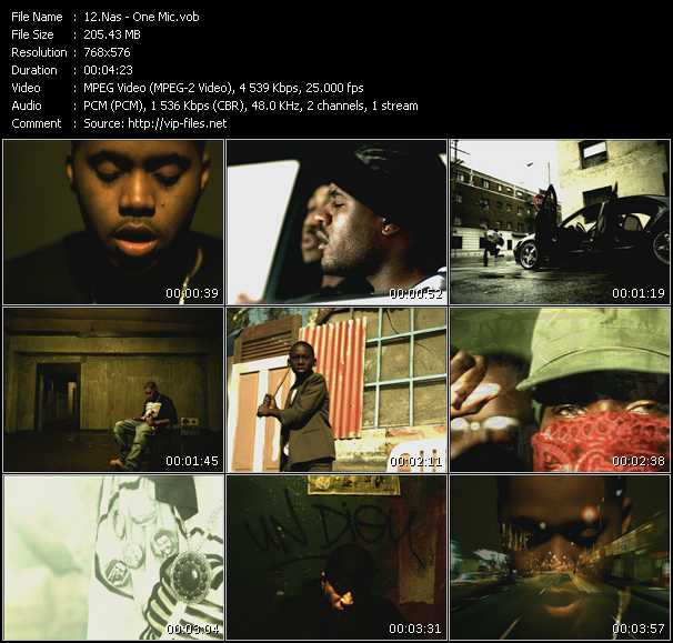 Nas video ”One Mic” from dvd ”Nas Video Anthology Vol.1”