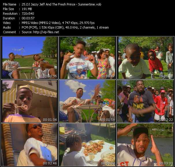 Dj Jazzy Jeff And The Fresh Prince video ”Summertime” from dvd ”Hot Video Classics Best Of 1991 Vol.1”