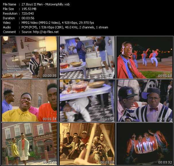 Boyz II Men video ”Motownphilly” from dvd ”Hot Video Classics Best Of 1991 Vol.1”