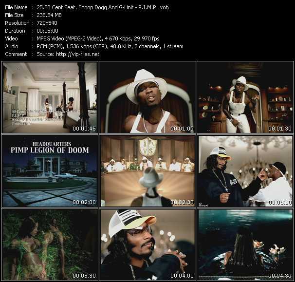 50 Cent Feat. Snoop Dogg And G-Unit video ”P.I.M.P.” from dvd ”Hot Video Classics Best Of 2003 Vol.1”