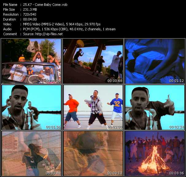 K7 video ”Come Baby Come” from dvd ”Hot Video Classics Best Of 1993 Vol.1”