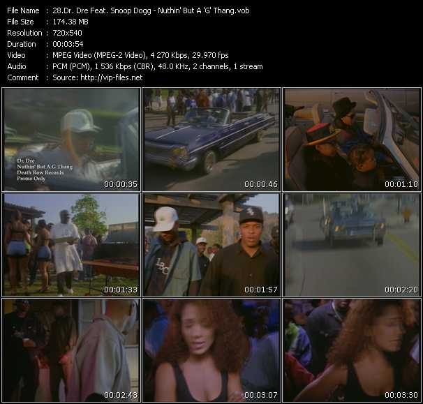 Dr. Dre Feat. Snoop Dogg video ”Nuthin' But A 'G' Thang” from dvd ”Hot Video Classics Best Of 1993 Vol.1”